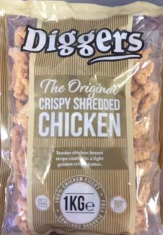 Diggers Crispy Shredded Chicken 1kg €10.00