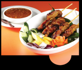 Main Course Recipe Chicken Satay on Skewers